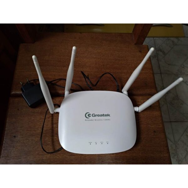 Roteador e Repetidor Wireless Greatek 1200Mbps GWR-1200AC - Branco (Usado) - Image 2